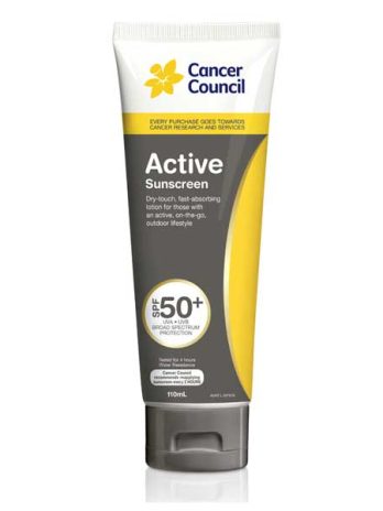 CANCER COUNCIL Active Sunscreen SPF50+ 110ml