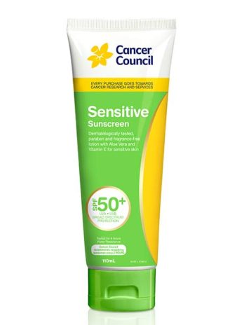 CANCER COUNCIL Sensitive Sunscreen SPF50+ 110ml